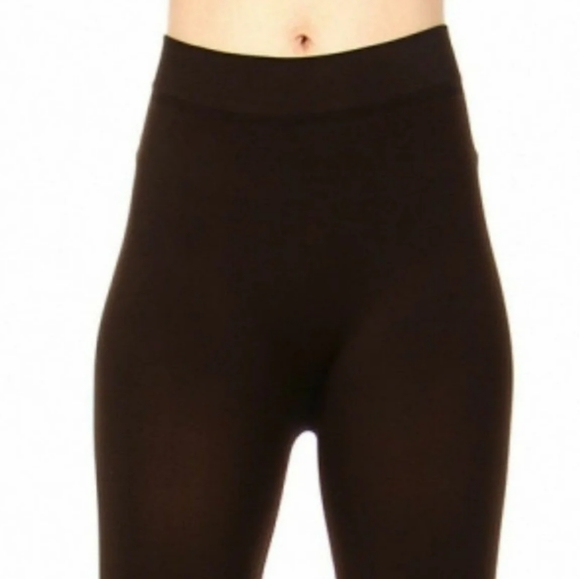 NWT Dark Brown Seamless Leggings High Waist Tummy Control Stretch Pants - Picture 6 of 8